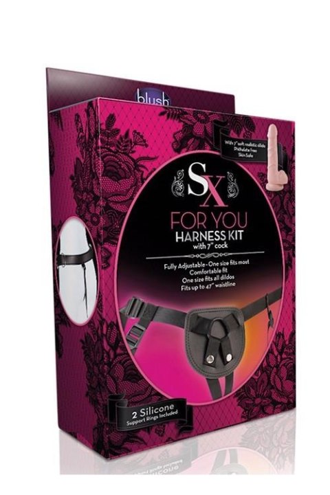 SX HARNESS FOR YOU HARNESS KIT 7INC COCK Blush SX HARNESS FOR YOU HARNESS KIT 7INC COCK Blush