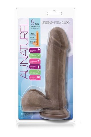 AU NATUREL 8INCH SENSA FEEL DILDO CHOCO Blush