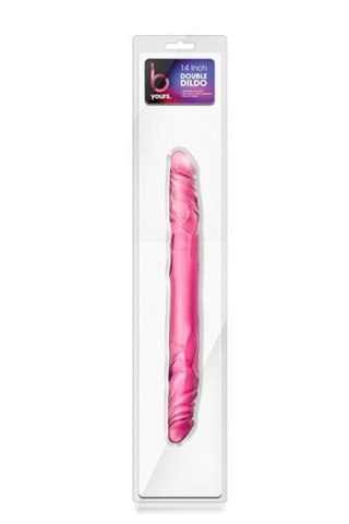 B YOURS 14INCH DOUBLE DILDO PINK Blush