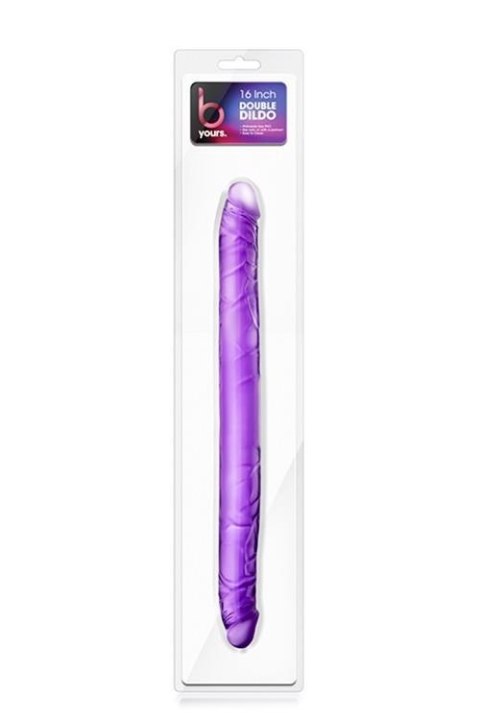 B YOURS 16INCH DOUBLE DILDO PURPLE Blush B YOURS 16INCH DOUBLE DILDO PURPLE Blush
