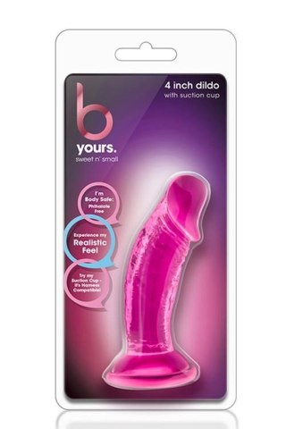 B YOURS SWEET N SMALL 4INCH DILDO PINK Blush