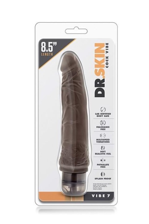 DR. SKIN COCK VIBE 7INCH CHOCOLATE Blush DR. SKIN COCK VIBE 7INCH CHOCOLATE Blush