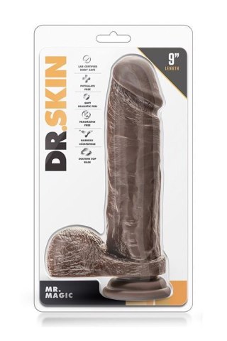 DR. SKIN MR. MAGIC 9INCH DILDO CHOCOLATE Blush