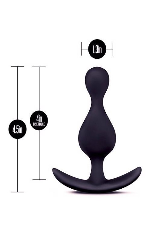 ANAL ADVENTURES PLATINUM WAVE PLUG BLACK Blush ANAL ADVENTURES PLATINUM WAVE PLUG BLACK Blush
