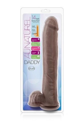AU NATURAL DADDY 14INCH SENSA FEEL DILDO Blush
