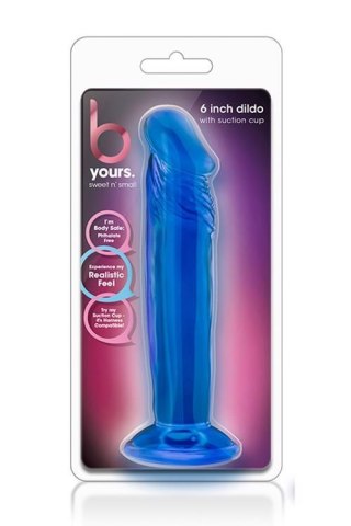 B YOURS SWEET N SMALL 6INCH DILDO BLUE Blush