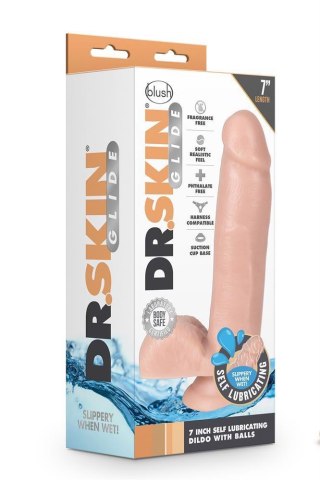DR. SKIN 7INCH SELF LUBRICATING DILDO Blush