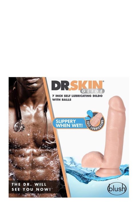 DR. SKIN 7INCH SELF LUBRICATING DILDO Blush DR. SKIN 7INCH SELF LUBRICATING DILDO Blush