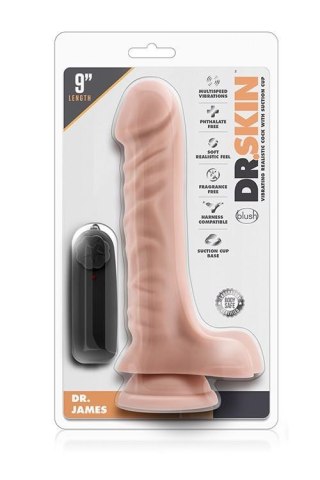 DR. SKIN DR. JAMES 9INCH VIBRATING COCK Blush