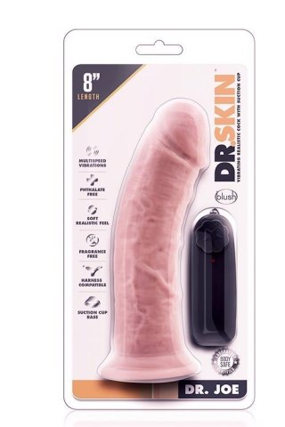 DR. SKIN DR. JOE 8INCH VIBRATING COCK Blush