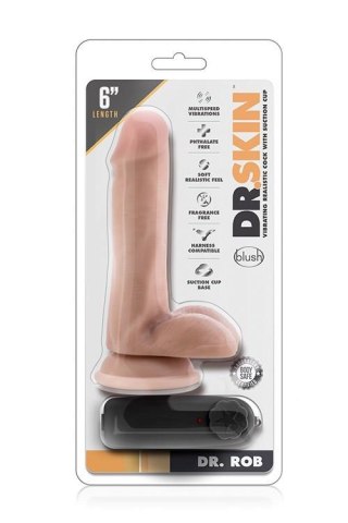 DR. SKIN DR. ROB 6INCH VIBRATING COCK Blush
