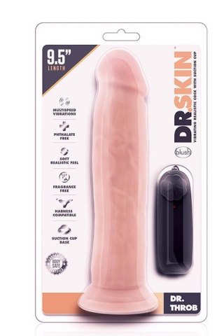 DR. SKIN DR. THROB 9.5INCH VIBR. COCK Blush