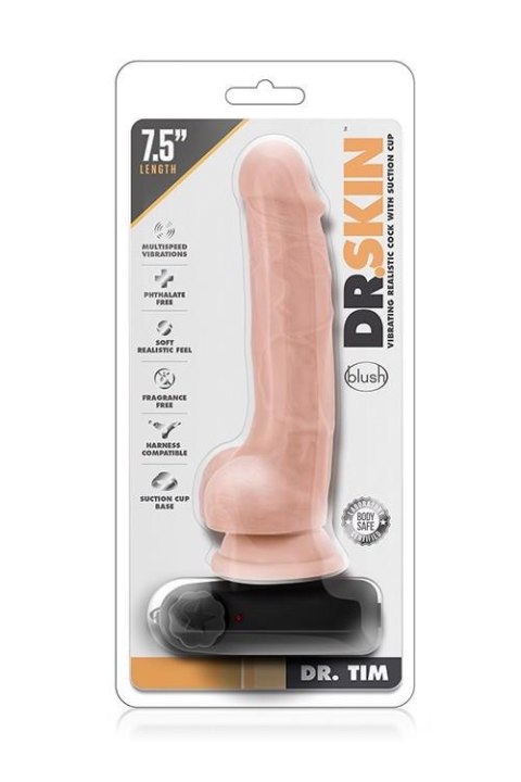 DR. SKIN DR. TIM 7.5INCH VIBRATING COCK Blush DR. SKIN DR. TIM 7.5INCH VIBRATING COCK Blush