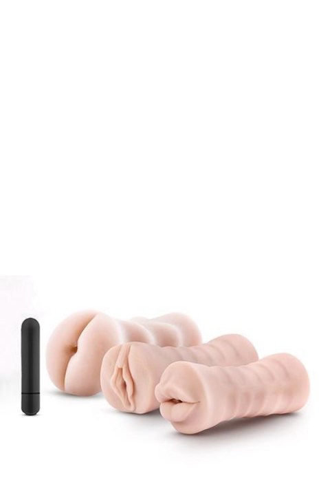 M FOR MEN 3PACK VIBRATING SLEEVE KIT Blush M FOR MEN 3PACK VIBRATING SLEEVE KIT Blush