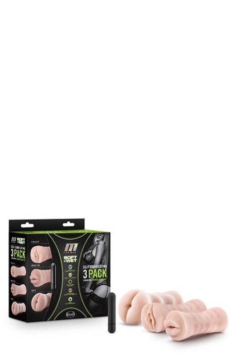 M FOR MEN 3PACK VIBRATING SLEEVE KIT Blush M FOR MEN 3PACK VIBRATING SLEEVE KIT Blush