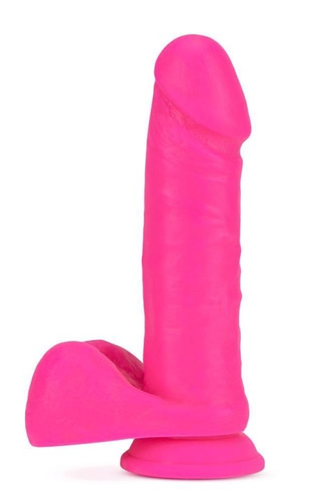 NEO ELITE 8 INCH SILICONE DUAL DENSITY COCK WITH BALLS NEON PINK Blush NEO ELITE 8 INCH SILICONE DUAL DENSITY COCK WITH BALLS NEON PINK Blush