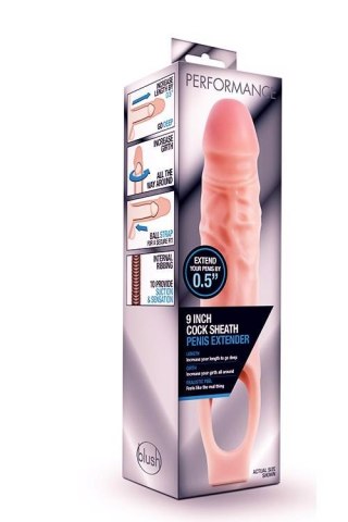 PERFORMANCE 9INCH COCK SHEATH EXTENDER Blush