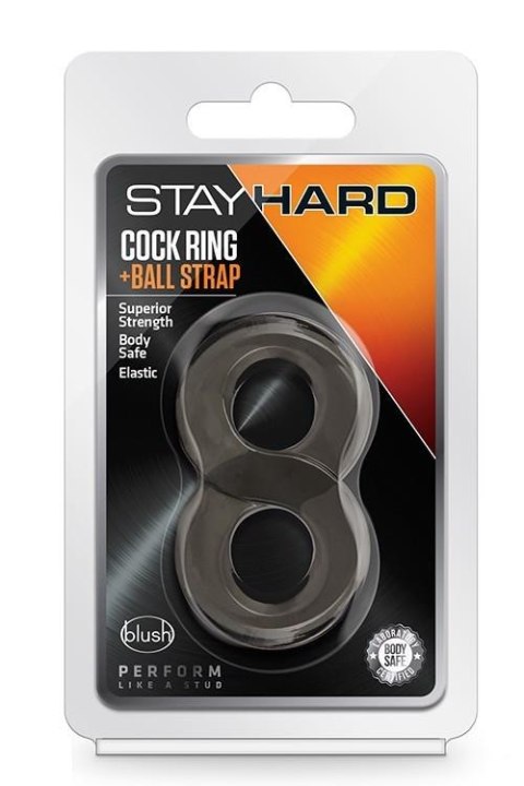 STAY HARD COCK RING AND BALL STRAP BLACK Blush STAY HARD COCK RING AND BALL STRAP BLACK Blush