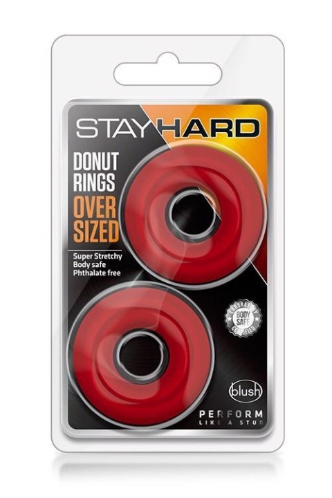 STAY HARD DONUT RINGS OVERSIZED RED Blush STAY HARD DONUT RINGS OVERSIZED RED Blush