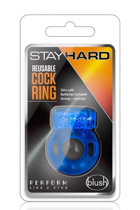 STAY HARD REUSABLE COCK RING BLUE Blush STAY HARD REUSABLE COCK RING BLUE Blush