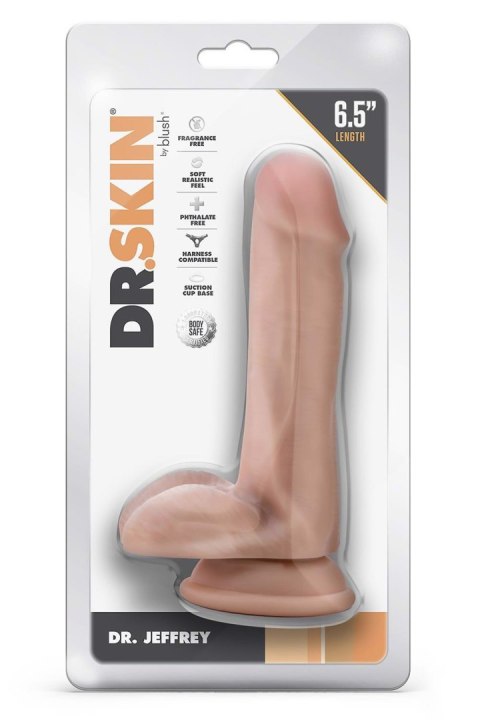 DR. SKIN DR. JEFFREY 6.5 INCH DILDO WITH BALLS BEIGE Blush DR. SKIN DR. JEFFREY 6.5 INCH DILDO WITH BALLS BEIGE Blush