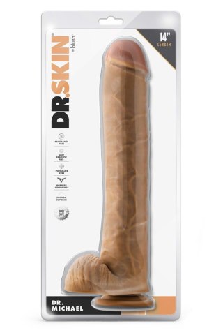 DR. SKIN DR. MICHAEL 14 INCH DILDO WITH BALLSTAN Blush