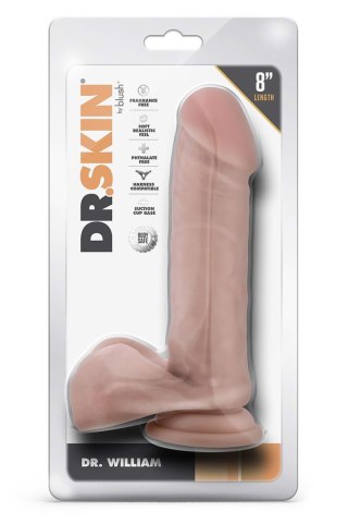 DR. SKIN DR. WILLIAM 8 INCH DILDO WITH BALLS BEIGE Blush