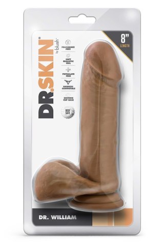 DR. SKIN DR. WILLIAM 8 INCH DILDO WITH BALLS TAN Blush
