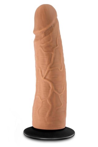LOCK ON DYNAMITE 7 INCH DILDO WITH SUCTION CUP ADAPTER MOCHA Blush