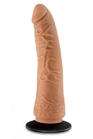 LOCK ON HEXANITE 7.5 INCH DILDO WITH SUCTION CUP ADAPTER MOCHA Blush