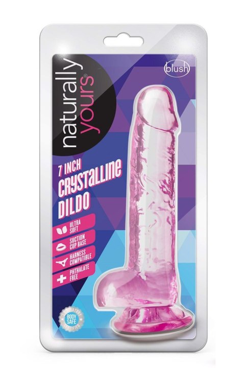 NATURALLY YOURS 7" CRYSTALLINE DILDO ROSE Blush NATURALLY YOURS 7" CRYSTALLINE DILDO ROSE Blush