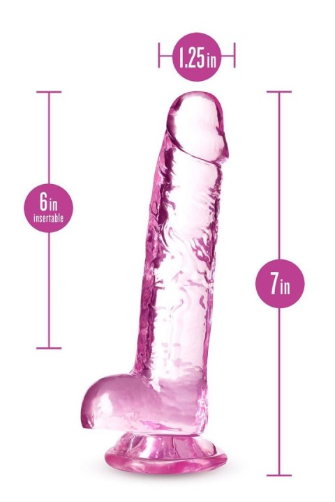 NATURALLY YOURS 7" CRYSTALLINE DILDO ROSE Blush NATURALLY YOURS 7" CRYSTALLINE DILDO ROSE Blush