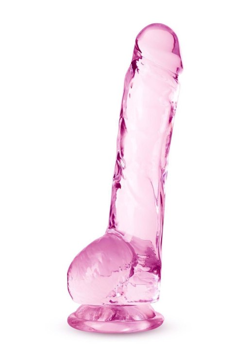 NATURALLY YOURS 8" CRYSTALLINE DILDO ROSE Blush NATURALLY YOURS 8" CRYSTALLINE DILDO ROSE Blush