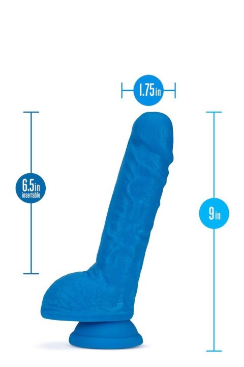 NEO 9 INCH DUAL DENSITY DILDO NEON BLUE Blush NEO 9 INCH DUAL DENSITY DILDO NEON BLUE Blush