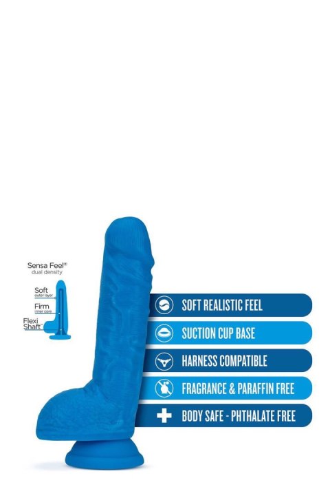 NEO 9 INCH DUAL DENSITY DILDO NEON BLUE Blush NEO 9 INCH DUAL DENSITY DILDO NEON BLUE Blush