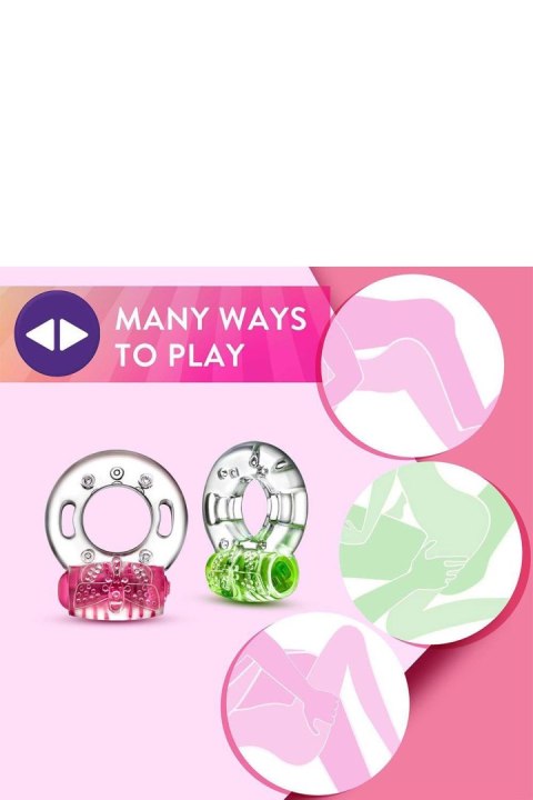 PLAY WITH ME AROUSER VIBRATING C-RING GREEN Blush PLAY WITH ME AROUSER VIBRATING C-RING GREEN Blush