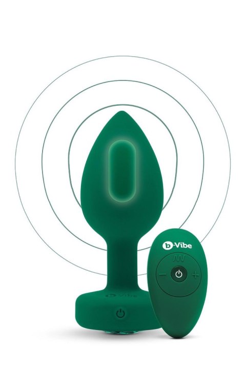 B-VIBE VIBRATING JEWEL PLUG M/L EMERALD GREEN B-Vibe B-VIBE VIBRATING JEWEL PLUG M/L EMERALD GREEN B-Vibe