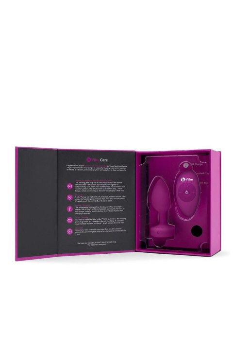 B-VIBE VIBRATING JEWEL PLUG S/M FUCHSIA B-Vibe B-VIBE VIBRATING JEWEL PLUG S/M FUCHSIA B-Vibe