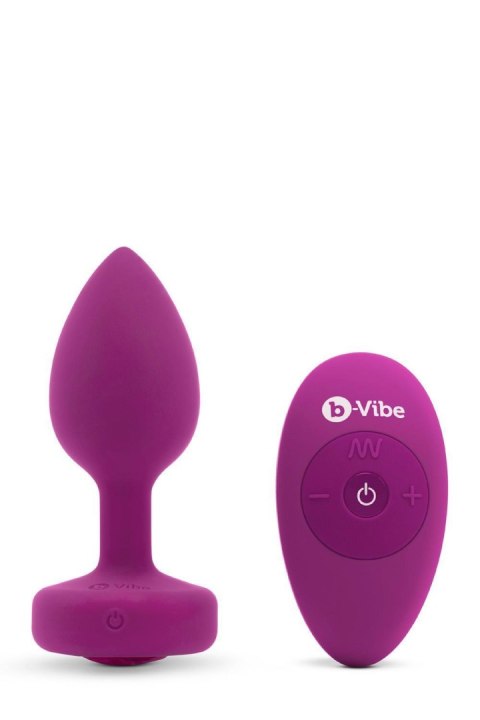 B-VIBE VIBRATING JEWEL PLUG S/M FUCHSIA B-Vibe B-VIBE VIBRATING JEWEL PLUG S/M FUCHSIA B-Vibe