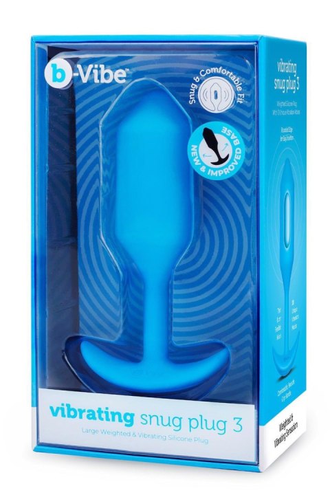 B-VIBE VIBRATING SNUG PLUG 3 BLUE B-Vibe B-VIBE VIBRATING SNUG PLUG 3 BLUE B-Vibe