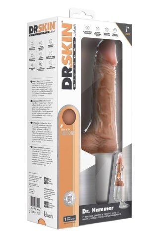 DR. SKIN SILICONE DR. HAMMER 7 INCH THRUSTING DILDO WITH HANDLE BEIGE Blush