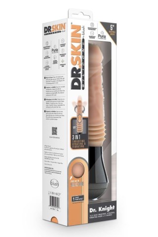 DR. SKIN SILICONE DR. KNIGHT THRUSTING GYRATING VIBRATING DILDO BEIGE Blush