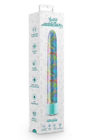 LIMITED ADDICTION UTOPIA 7 INCH RECHARGEABLE VIBE AQUA Blush
