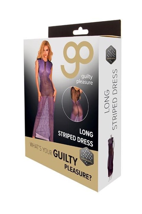 GP PRINTED DATEX LONG STRIPED DRESS, M Guilty Pleasure Fetish Wear GP PRINTED DATEX LONG STRIPED DRESS, M Guilty Pleasure Fetish Wear
