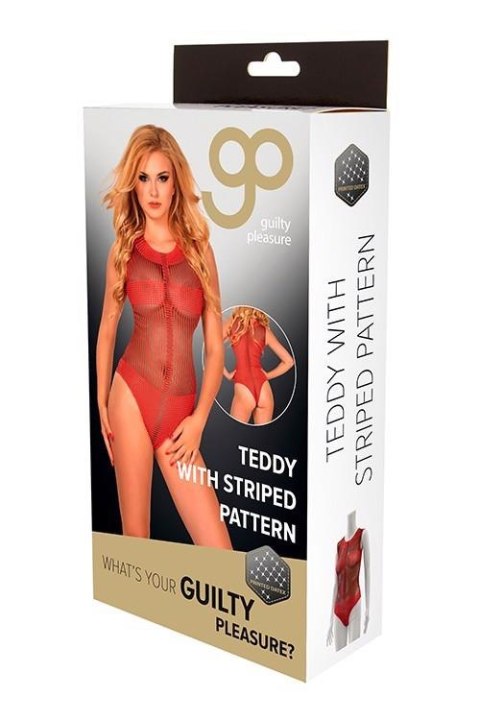 GP PRINTED TEDDY W. STRIPED PATTERN, XL Guilty Pleasure Fetish Wear GP PRINTED TEDDY W. STRIPED PATTERN, XL Guilty Pleasure Fetish Wear