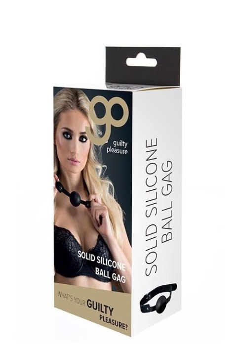 GP SOLID SILICONE BALL GAG BLACK Guilty Pleasure BDSM GP SOLID SILICONE BALL GAG BLACK Guilty Pleasure BDSM