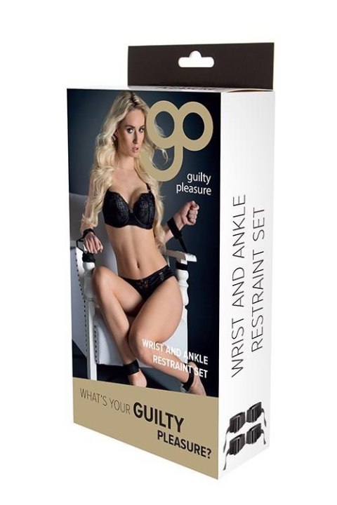 GP WRIST AND ANKLE RESTRAINT SET Guilty Pleasure BDSM GP WRIST AND ANKLE RESTRAINT SET Guilty Pleasure BDSM