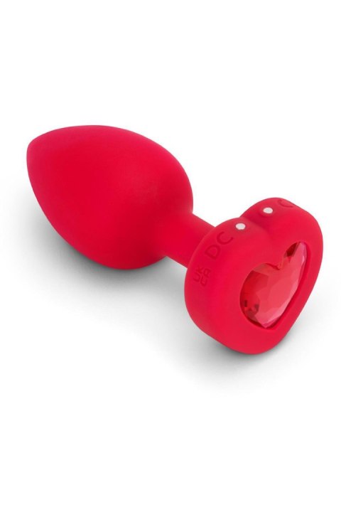 VIBRATING HEART SHAPE JEWEL PLUG ML RED B-Vibe VIBRATING HEART SHAPE JEWEL PLUG ML RED B-Vibe