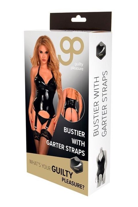 GP DATEX BUSTIER WITH GARTER STRAPS, L Guilty Pleasure Fetish Wear GP DATEX BUSTIER WITH GARTER STRAPS, L Guilty Pleasure Fetish Wear