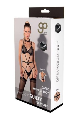 GP DATEX HARNESS BODY BLACK, S Guilty Pleasure Fetish Wear